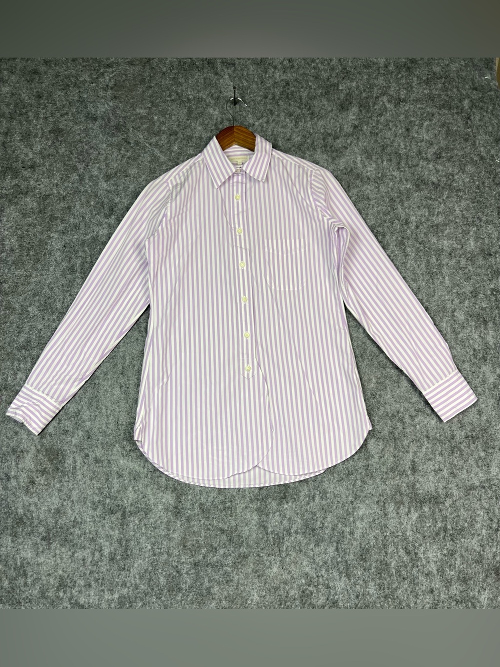 ANN MASHBURN Lavender Purple and White Striped Dress Shirt Women’s Size S